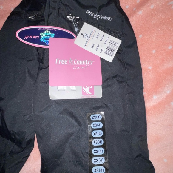 Free Country Children’s Snow Pants Black NWT Sz XS 4-5 - Picture 2 of 2